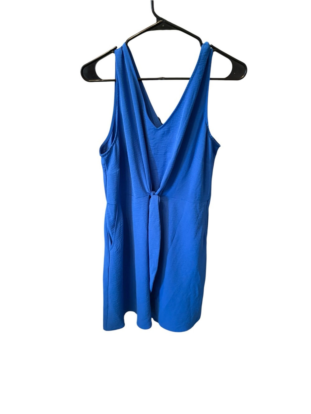 Blue Knot-Front Women's Dress